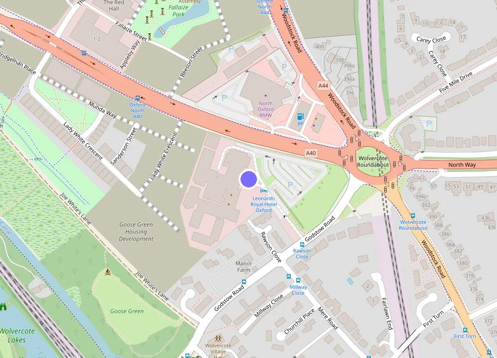 Map: Leonardo Royal Hotel Oxford